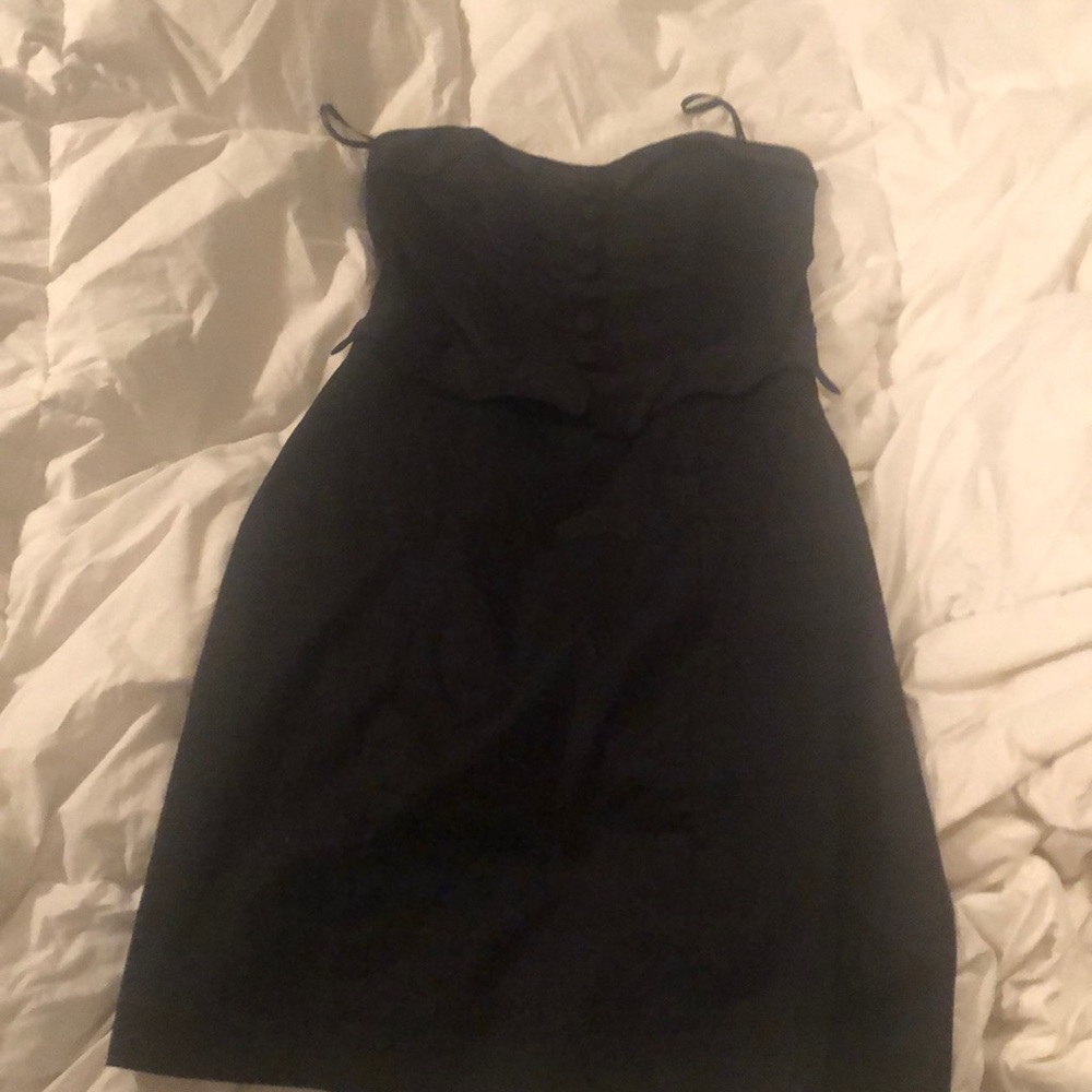 Black strapless Betsy Johnson dress